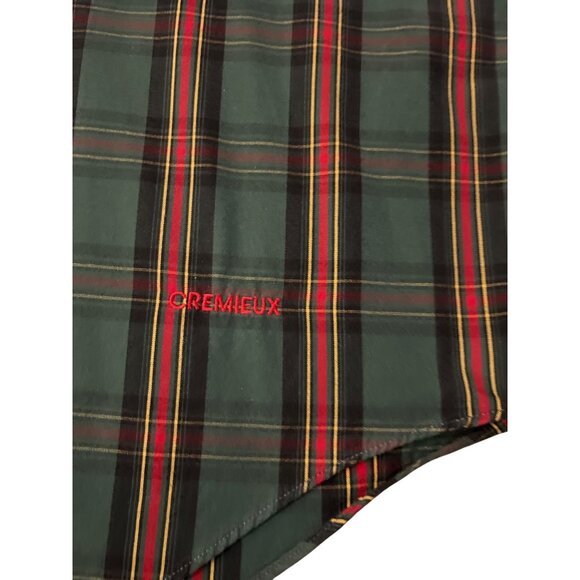 Daniel Cremieux Shirt Mens XL Used Plaid Cotton Button Down Green Red - Picture 7 of 15